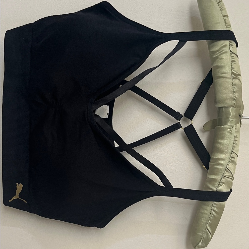 PUMA Black Strappy Sports Bra
